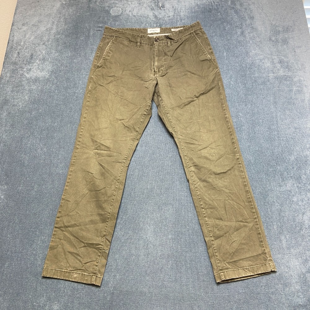 Goodfellow & Co Chino Pants Mens 32x30 Olive Green Straight Leg Flat Front